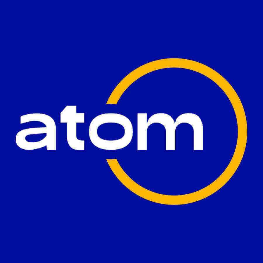logomarca da mesa proprietária Atom Educacional